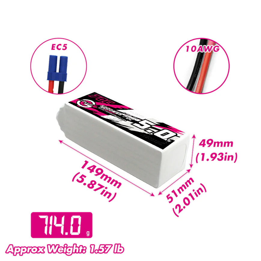 CNHL Lipo 6S 22.2V 배터리 5000mAh - 6S Lipo Battery 22.2V 5000Mah 리뷰 및 가격