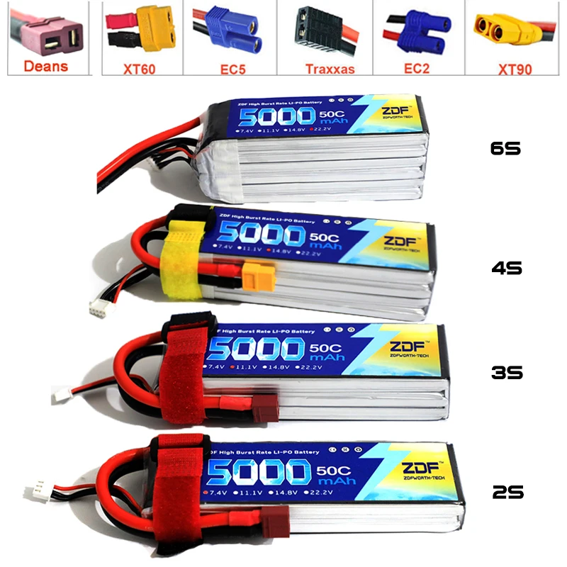 ZDF FPV 450 500 7.4V 11.1V 14. - 6S Lipo Battery 22.2V 5000Mah 리뷰 및 가격