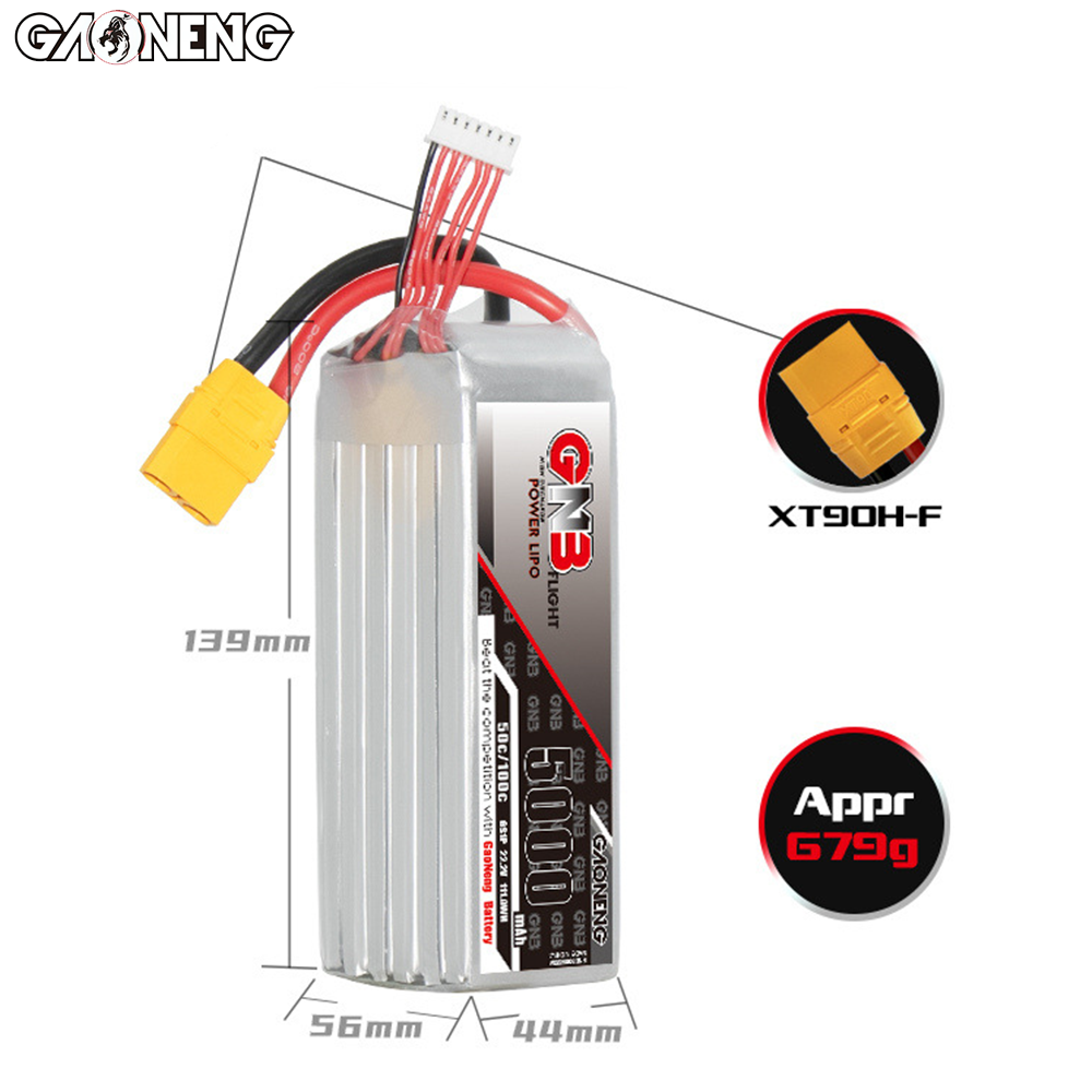 오리지널 GNB 5000mAh 6S 22.2V 50C  - 6S Lipo Battery 22.2V 5000Mah 리뷰 및 가격